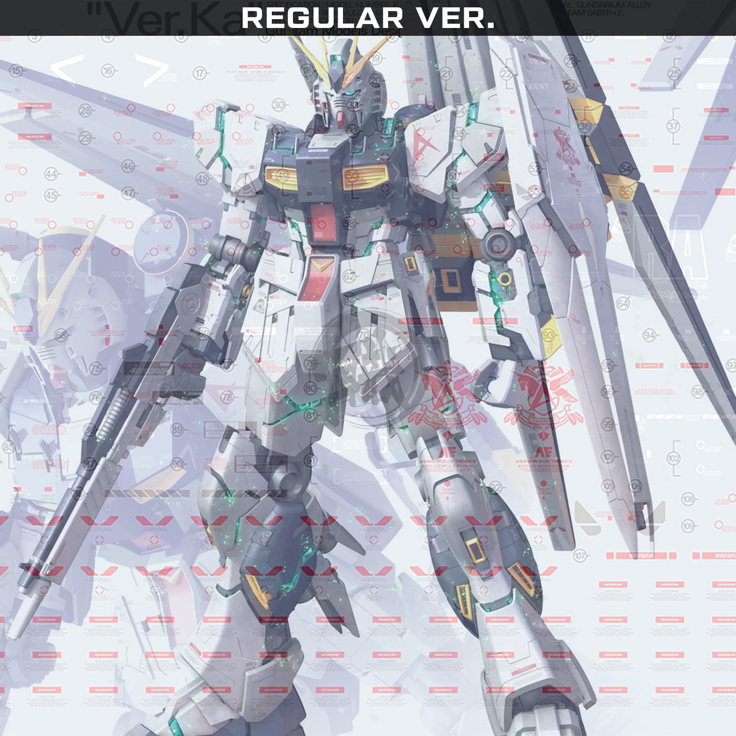 EVO Studio - MG Nu Gundam [Ver.Ka] Waterslide Decals [Regular Ver.] - ShokuninGunpla