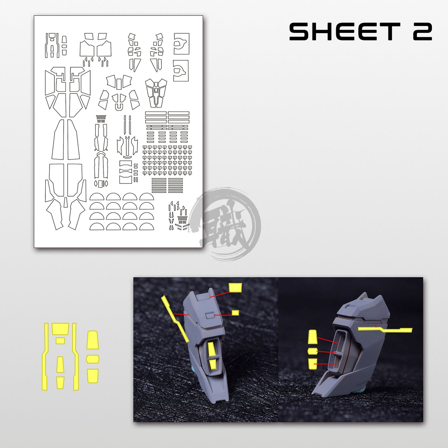 Pre-Cut Masking Tape for Fortune Meow's Studio Justice Resin Conversion Kit - ShokuninGunpla