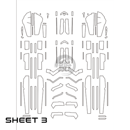 Pre-Cut Masking Tape for Fortune Meow's Studio Justice Resin Conversion Kit - ShokuninGunpla