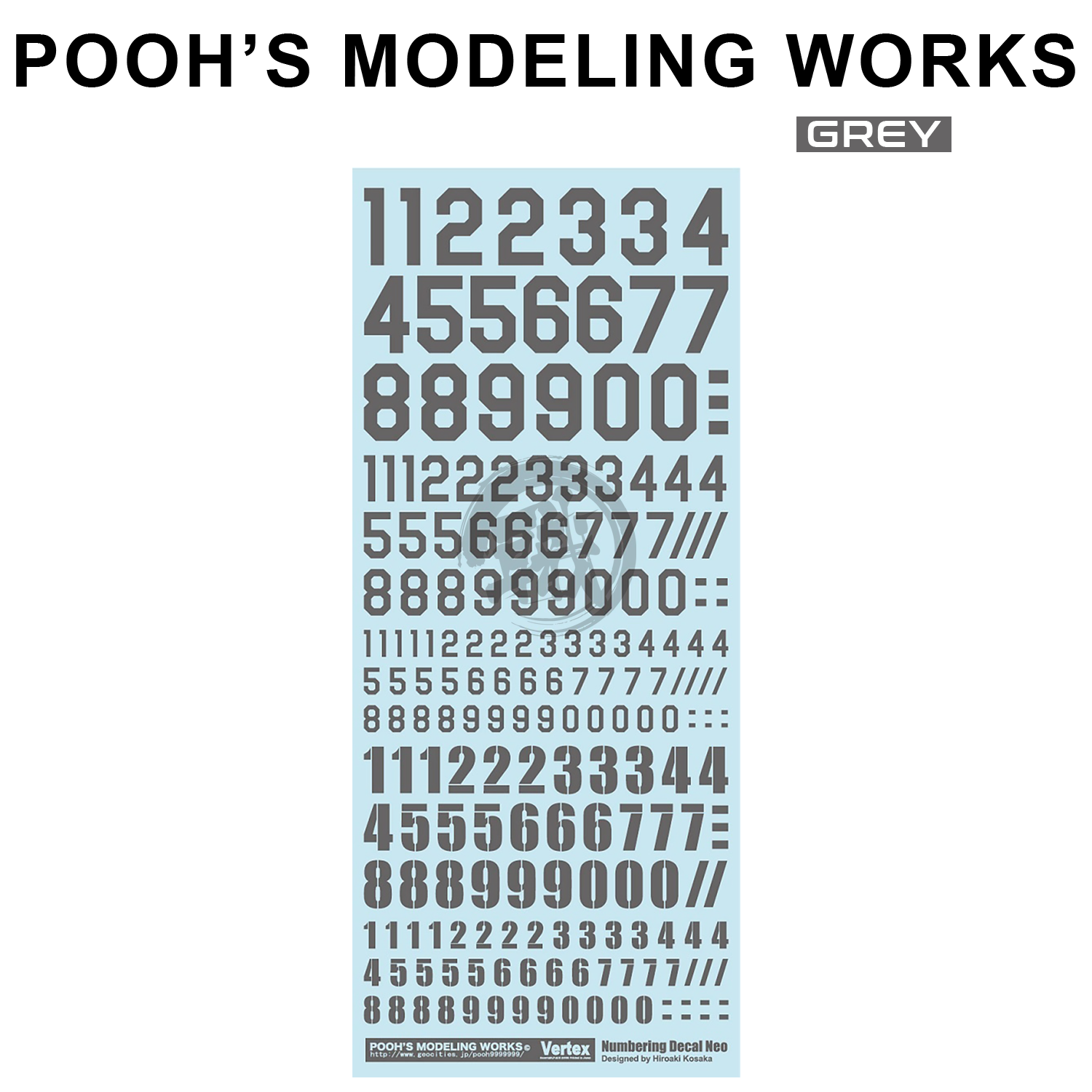 Numbering Decal Neo [Grey]