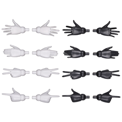 30MS Option Hand Parts [White/Black] - ShokuninGunpla