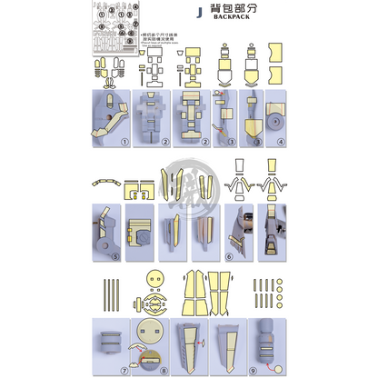 Pre-Cut Masking Tape for Yujiao Land Nu Resin Conversion Kit - ShokuninGunpla