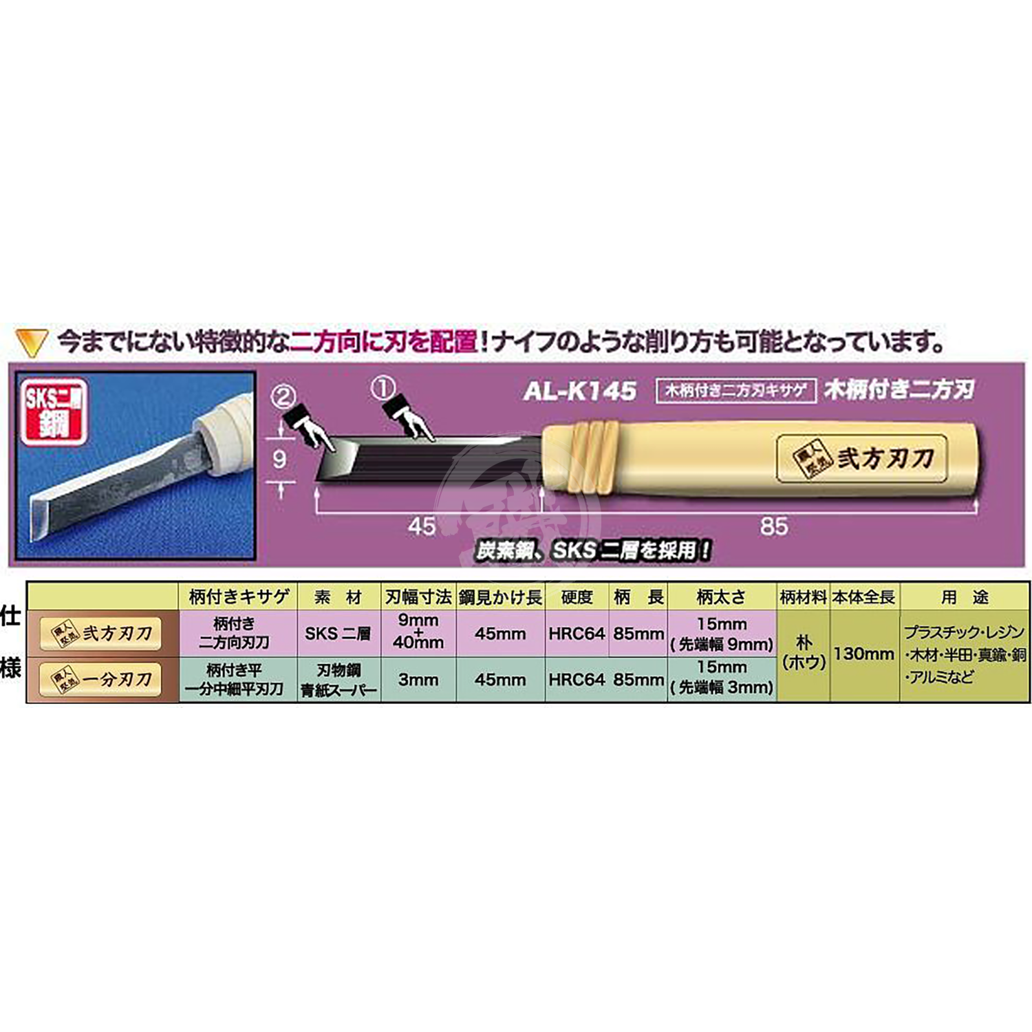 Shimomura ALEC - AL-K145 [9mm Blade Width] - ShokuninGunpla
