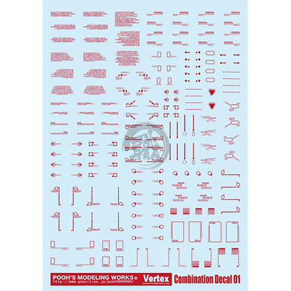 Combination Decal 01 [Red] - ShokuninGunpla