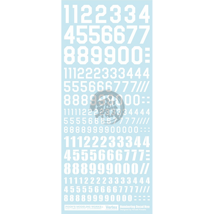 Numbering Decal Neo [White] - ShokuninGunpla